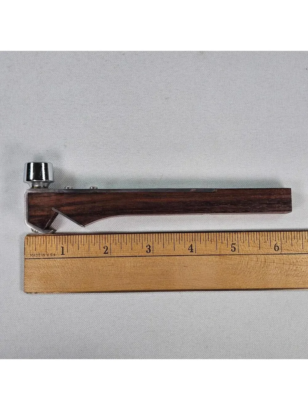 Vintage Burnco The Ice Breaker Bar Tool Wood Chrome Hammer Bottle Opener Boxed